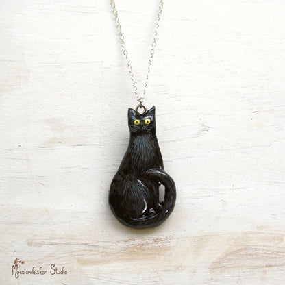 Black Cat Necklace - NZ Jewellery