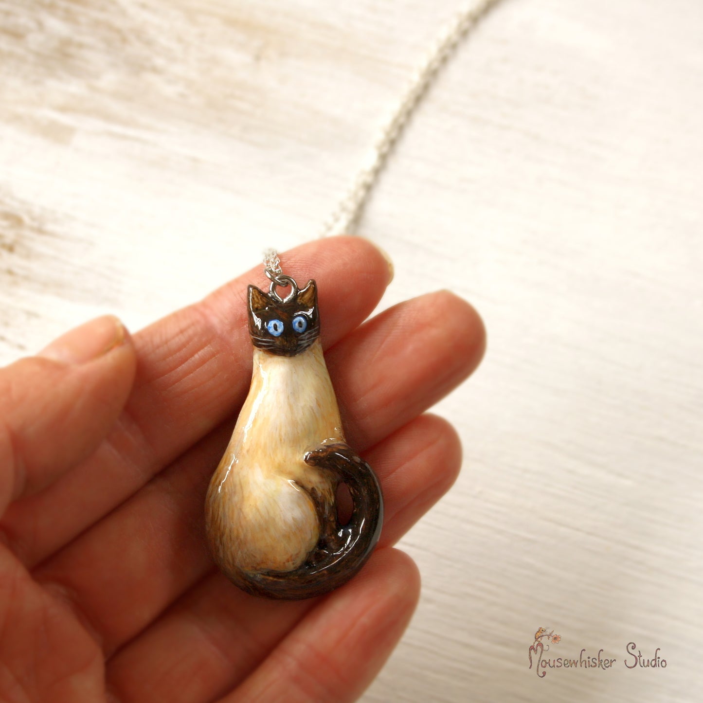 Cat Necklace - Siamese Jewellery by NZ Artist