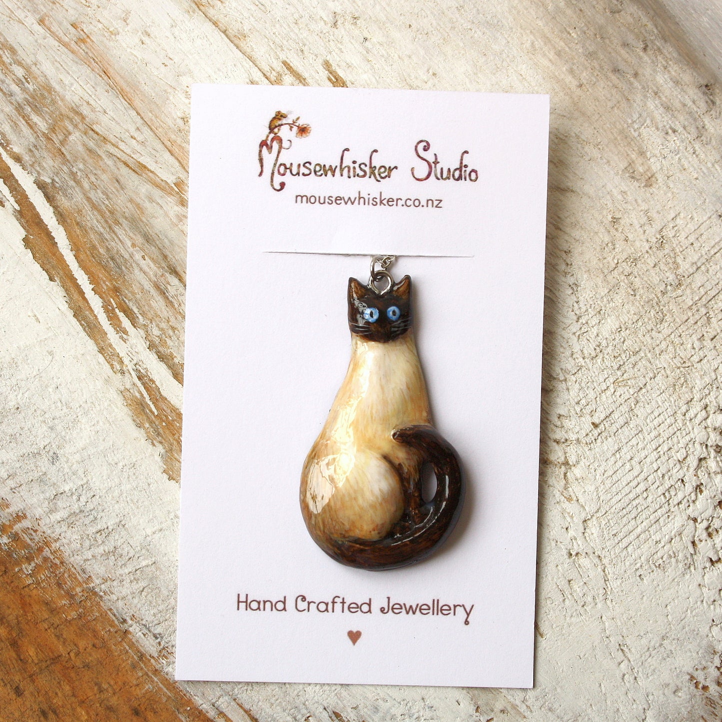 Siamese Cat Pendant - Gift for Pet Owners