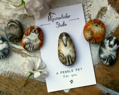 Dog Pebble Pin / Necklace