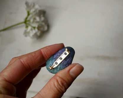 NZ Kereru Pebble Pin / Necklace