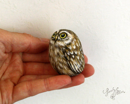 Painted Stone - NZ Little Owl