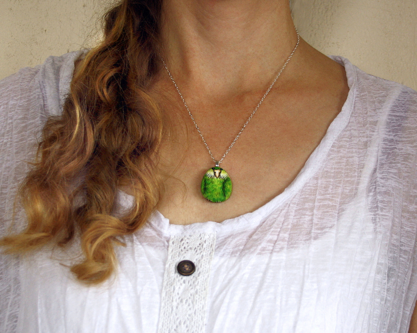 NZ Bird Pebble Necklaces - Kakapo, Ruru, Tui