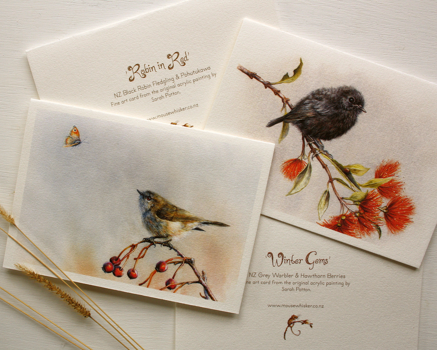 Christmas Cards 4 Pack - NZ Birds