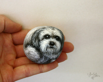 Pet Portrait Painted Rock