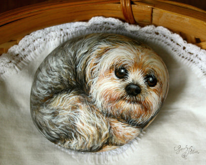 Pet Portrait Painted Rock