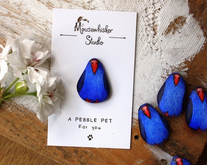 Pukeko Pebble Brooch / Necklace