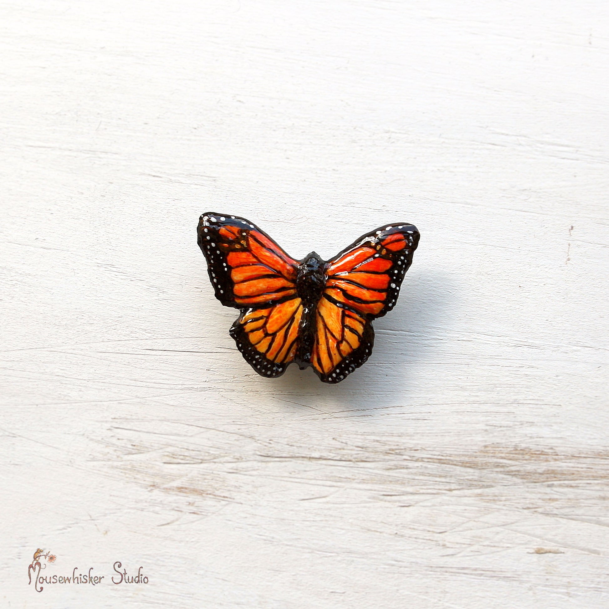 Monarch Butterfly Brooch - NZ Art