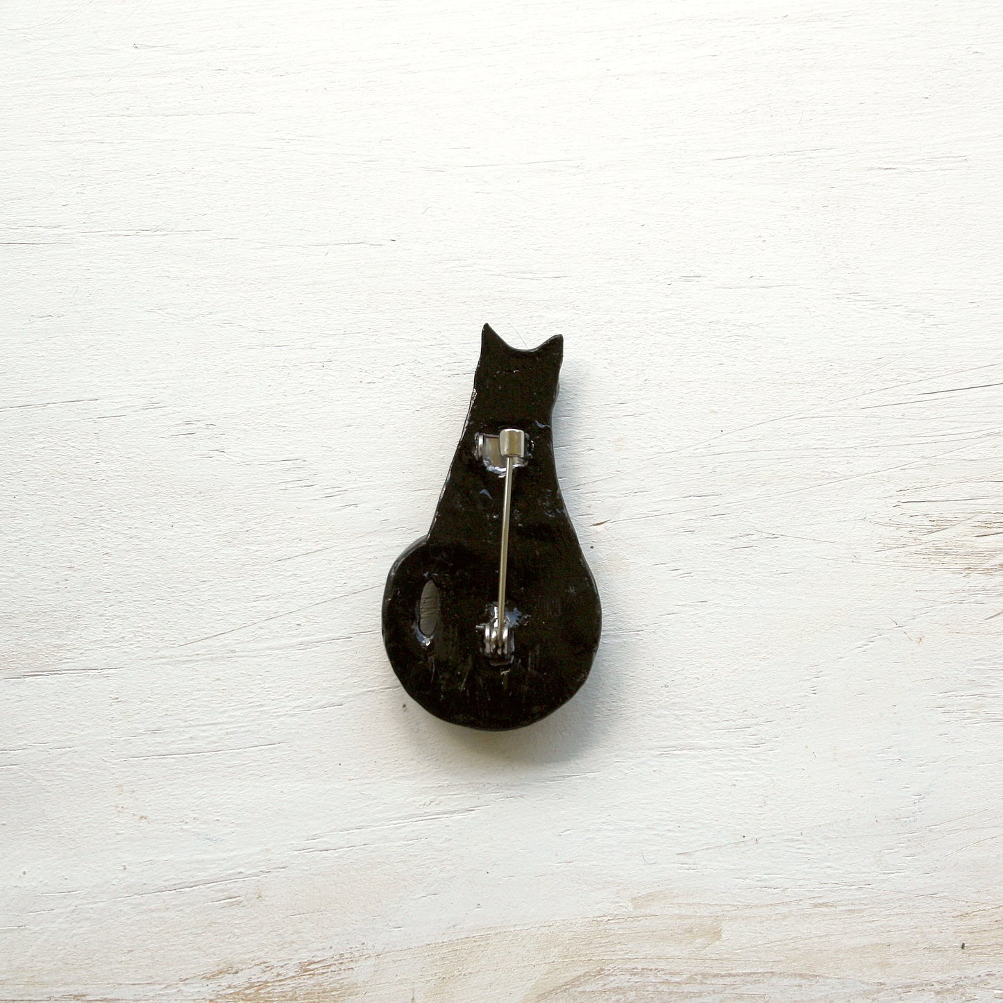 Black & White Cat Brooch