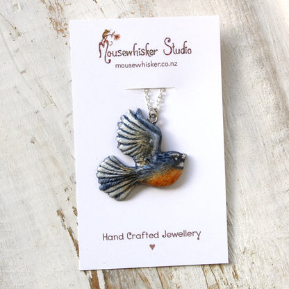 Fantail Bird Jewellery by NZ Artist