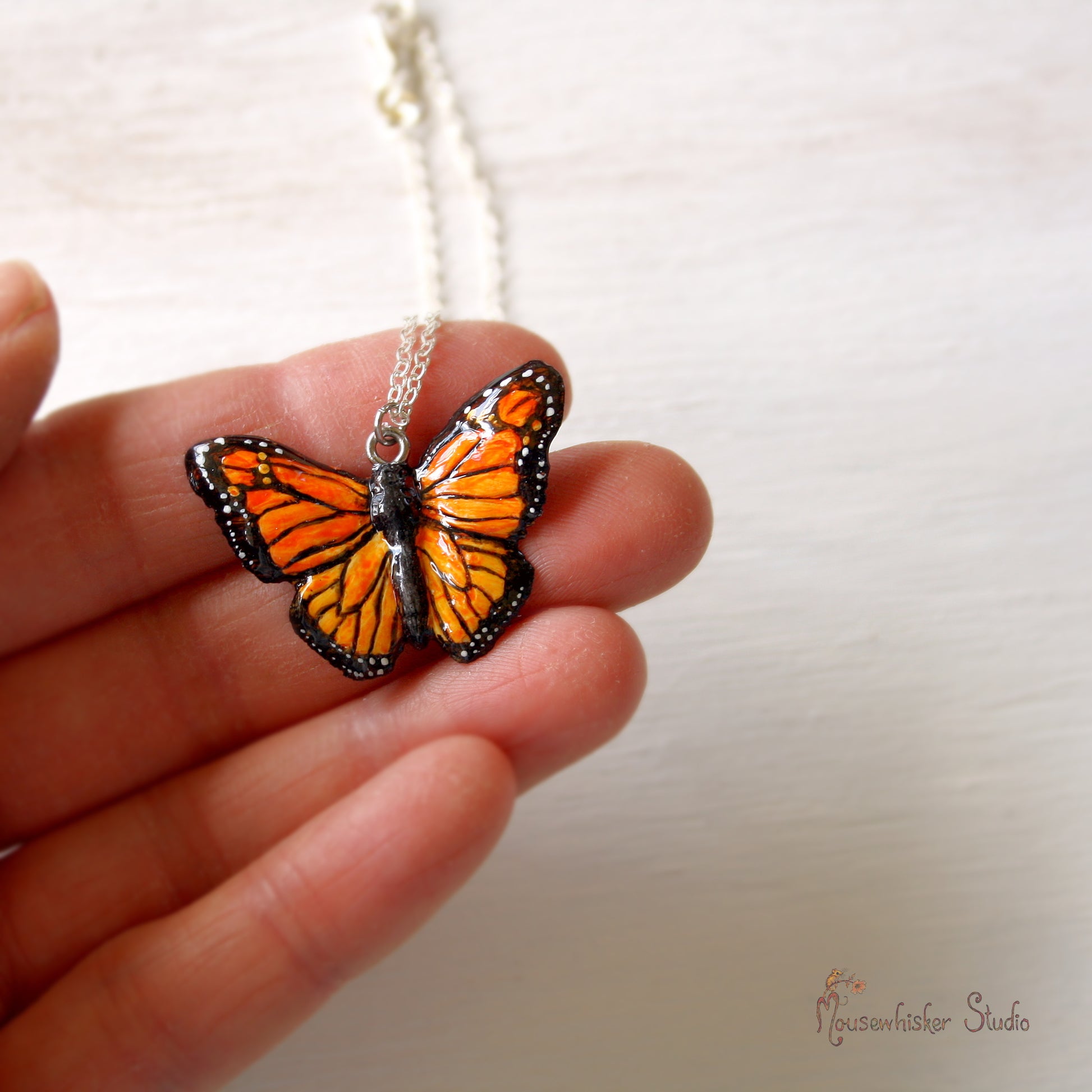 Monarch Butterfly Pendant - New Zealand Jewellery