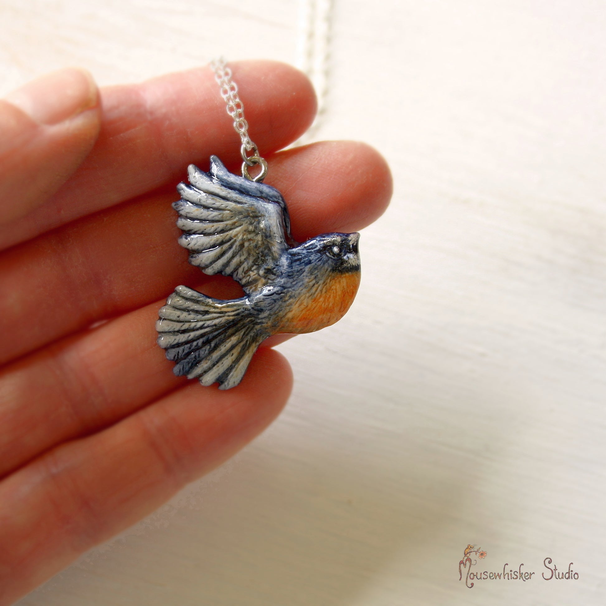 Fantail Pendant - NZ Native Art 