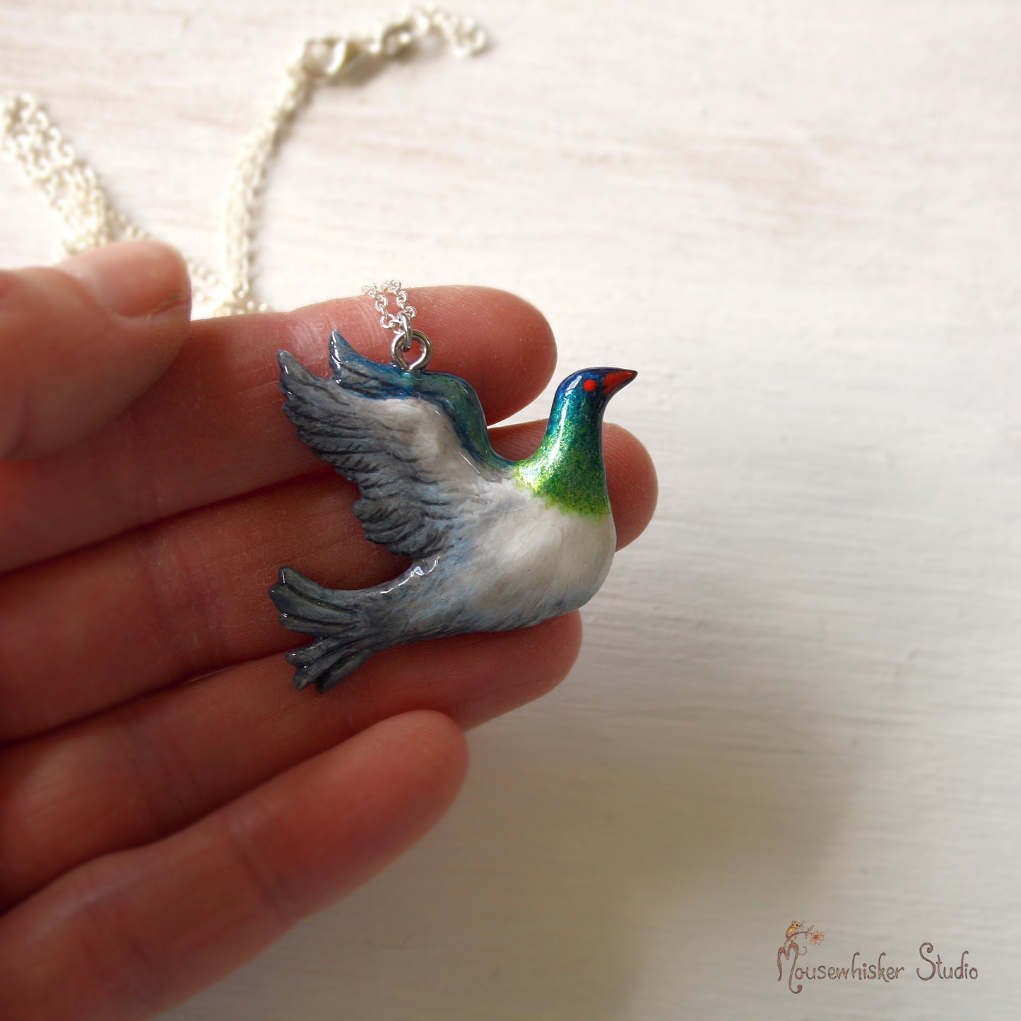 New Zealand Woodpigeon Pendant - Bird Gift