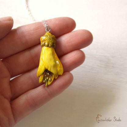 Kowhai Necklace - NZ Native Flower Art