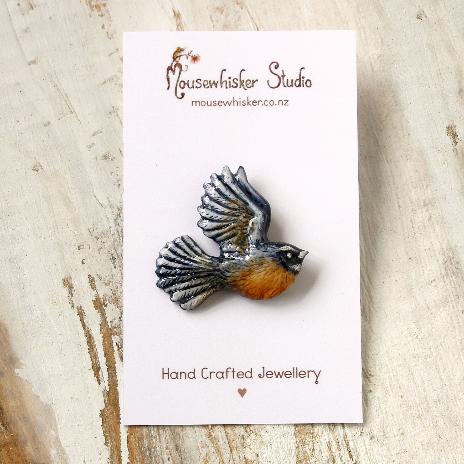 Fantail Bird - NZ Made Jewellery Gift