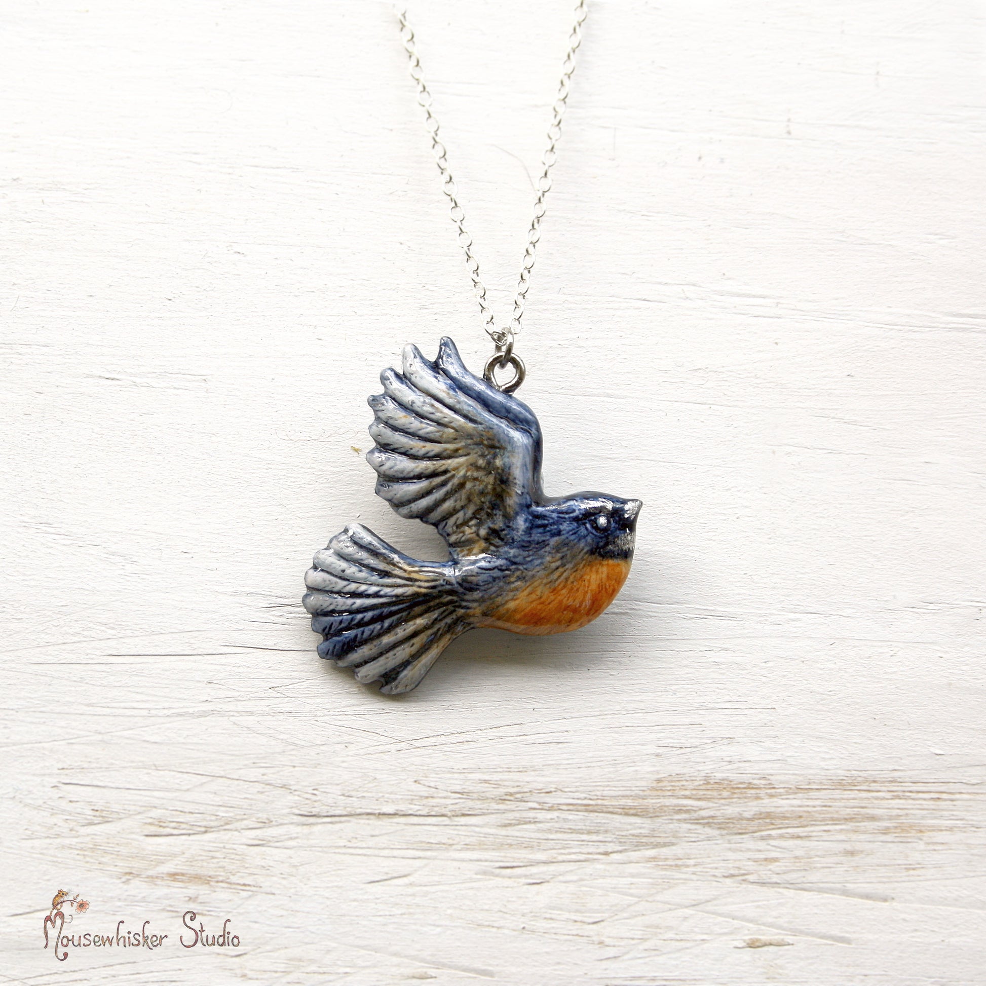 Fantail Necklace - New Zealand Birds