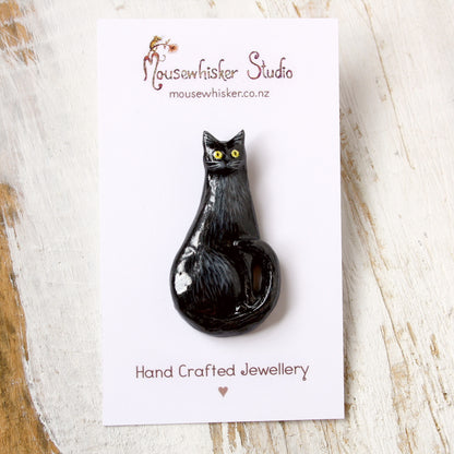 Cat Brooch - Animal Jewellery Gift