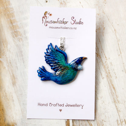 Tui Bird Necklace - Fine Art Jewellery Gift