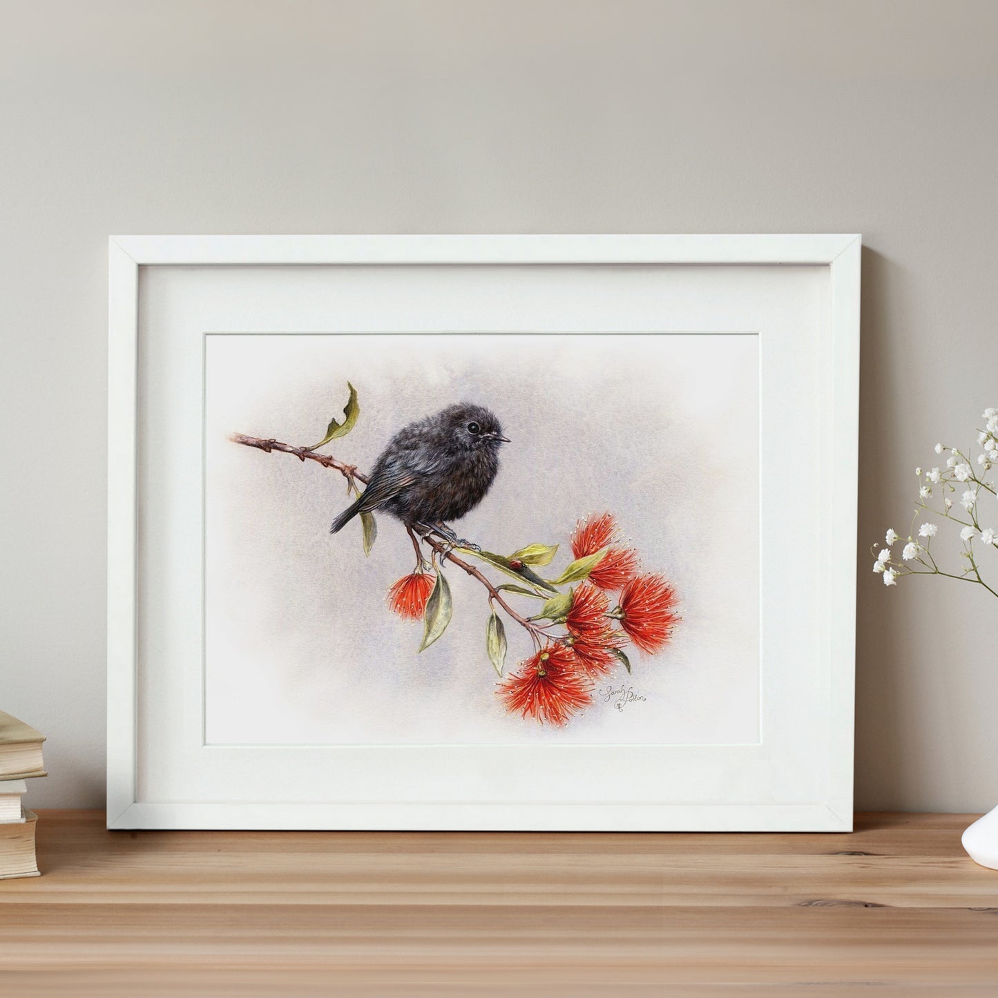 Black Robin Framed Prints 