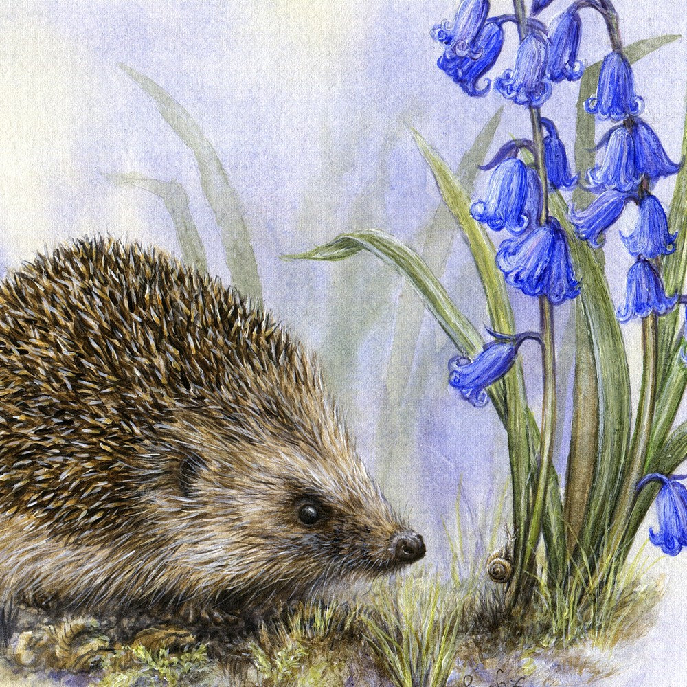 Hedgehog wall print - animal nursery art